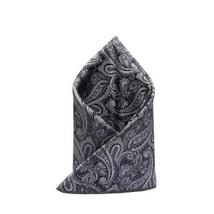 Men Grey Printed Pocket Square