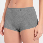 Women Grey Solid Boy Shorts SS04-0105-STGML