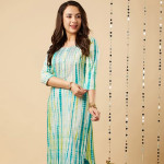 Regular Kurta with Trousers & Dupatta