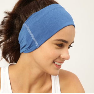 Unisex Blue Solid Anti-Microbial Multipurpose Headband