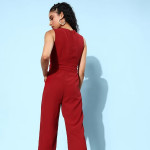 Women Maroon Detail Jumpsuit